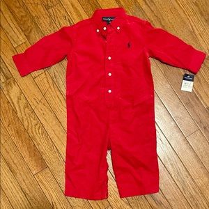 Red Ralph Lauren 18M Corduroy Jumpsuit